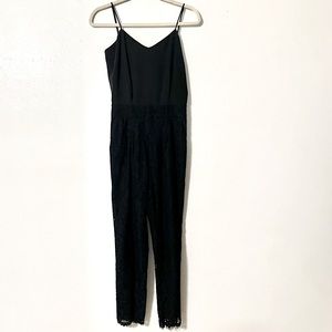 J. Crew Collection Black Leavers Lace Jumpsuit Women’s Size 0